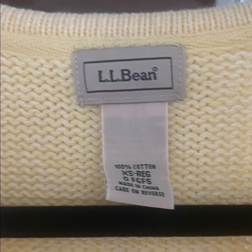 L.L. Bean Sunny Yellow Cardigan